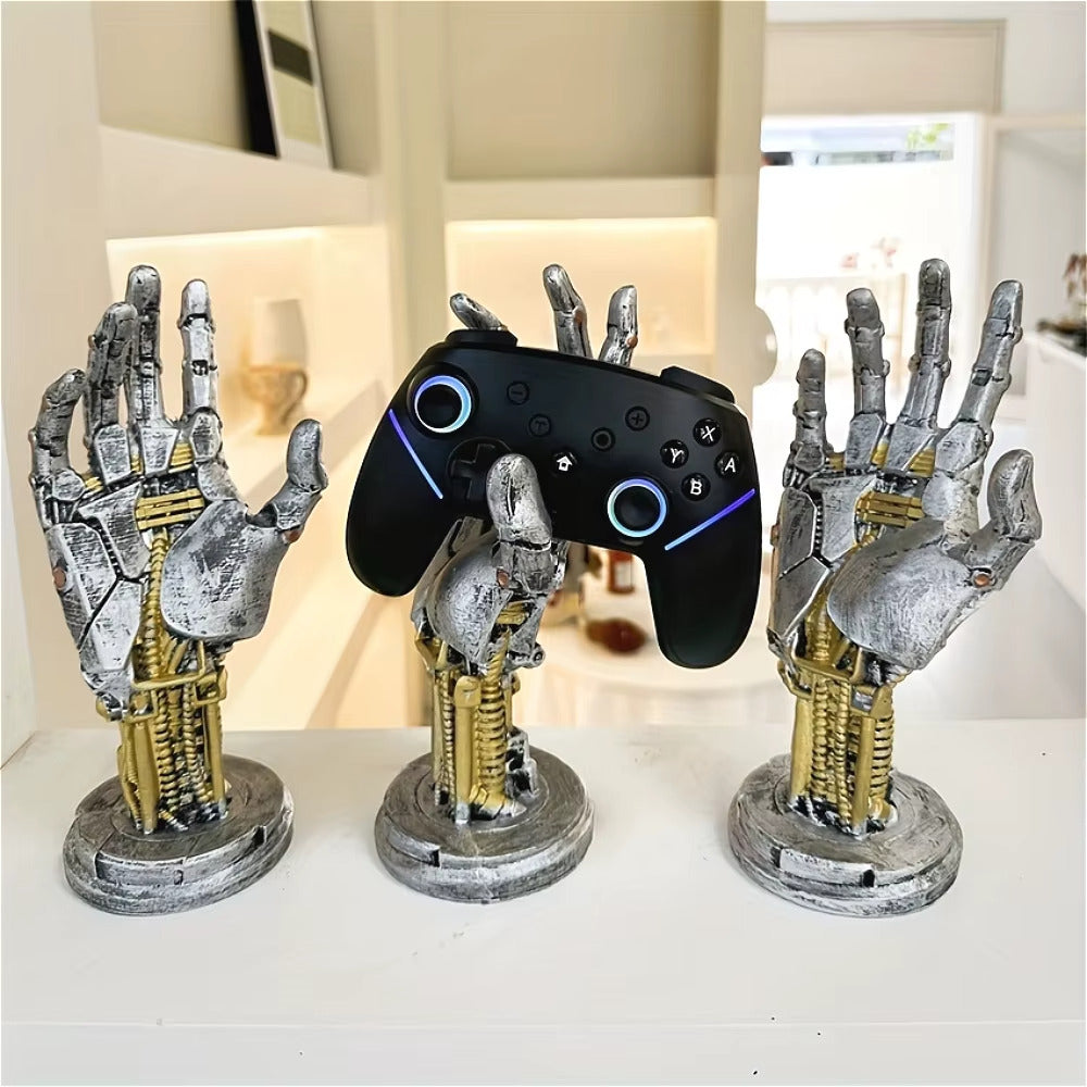 RoboGrip porte-manette en forme de main de robot, design futuriste et maintien sécurisé pour PS5, PS4 et Xbox